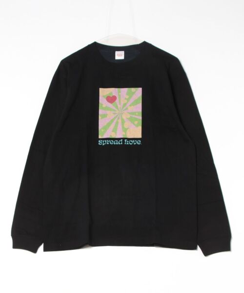 ARCHIVER（アーカイバ）の「【Spread Love】オリジナルプリント L/S T（Tシャツ/カットソー・レディース・ホワイト/ブラック・MEDIUM）」の2枚目の写真