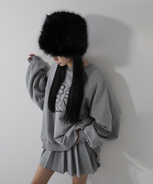 me+em select(ミームセレクト)の「※※【 2color 】ボリュームフェイクファーロシアンハット / volume fake fur russian hat(ハット・レディース・ブラック/ホワイト・FREE)」の8枚目の写真