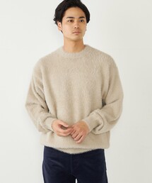 SHIPS Colors:〈手洗い可能〉シャギー クルーネック ニット