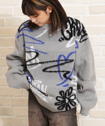 タギング モヘアライク オーバーサイズ ニット / Tagging Mohair-like Oversized Knit
