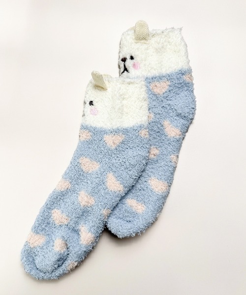 セール】2-10E33 ふわふわ モールソックス もこもこ アニマルルーム