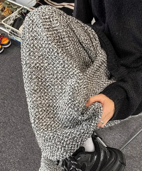 BARELY BLUE(ベアリーブルー)の「【 BARELY BLUE / ベアリーブルー 】 ツイード ワイド ストレート パンツ(その他パンツ・メンズ・ブラック・LARGE/MEDIUM)」の9枚目の写真