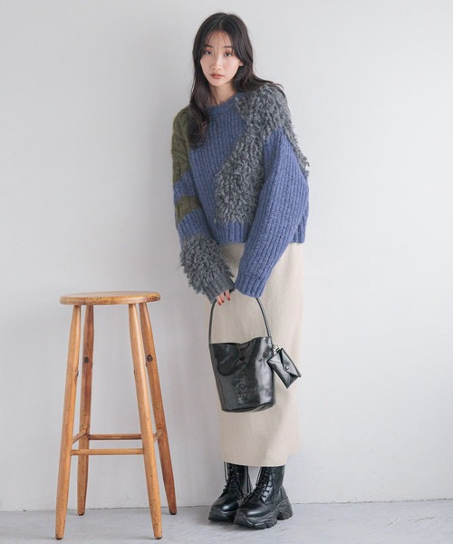 LOWRYS FARM（ローリーズファーム）の「ラメニットタイトスカート