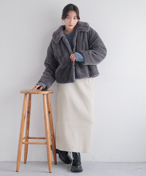 かわうそ♡ LOWRYS FARM（ローリーズファーム）の「ラメニットタイトスカート