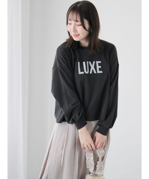 Te chichi TERRASSE（テチチテラス）の「ロゴラインストーン裏毛スウェット（Tシャツ/カットソー・レディース・オフホワイト/チャコールグレー/グレー・F）」の9枚目の写真