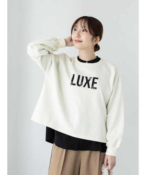 Te chichi TERRASSE（テチチテラス）の「ロゴラインストーン裏毛スウェット（Tシャツ/カットソー・レディース・オフホワイト/チャコールグレー/グレー・F）」の12枚目の写真