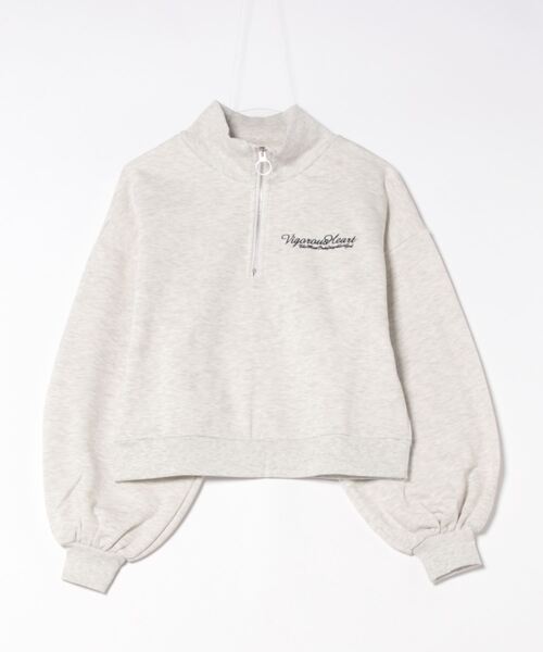 GORGE(ゴージ)の「ハーフZIPデニム裏起毛プルオーバー(スウェット・レディース・オフホワイト/ブラック/オートミール・F)」の8枚目の写真
