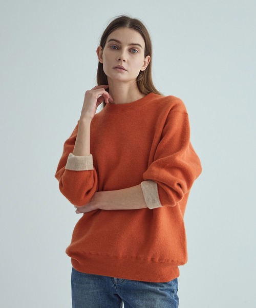 THE TOKYO(ザトウキョウ)の「【THE TOKYO/ザトウキョウ】CASHMERE REVERSIBLE PULLOVER/カシミヤリバーシブルプルオーバー/ニットトップス(ニット/セーター・レディース・ブルー/ブラック/チャコールグレー/グリーン/オレンジ・44/40)」の10枚目の写真