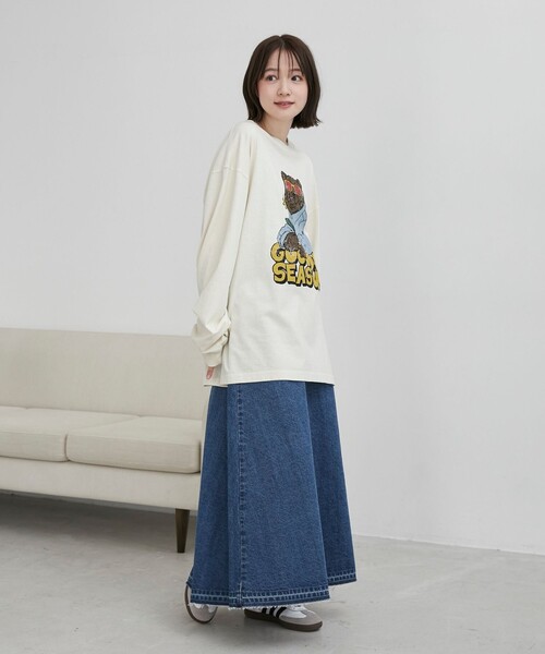 coen(コーエン)の「ベアピグメントプリントロングスリーブTシャツ(Tシャツ/カットソー・メンズ・ダークグレー/ナチュラル・M/L/XL)」の10枚目の写真