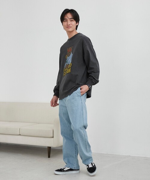 coen(コーエン)の「ベアピグメントプリントロングスリーブTシャツ(Tシャツ/カットソー・メンズ・ダークグレー/ナチュラル・M/L/XL)」の16枚目の写真