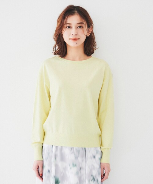 アンタイトル　ストレッチニット定価15,400円　サイズ44 ◇【ゆったりシルエット／薄手／10色展開】レーヨンストレッチ