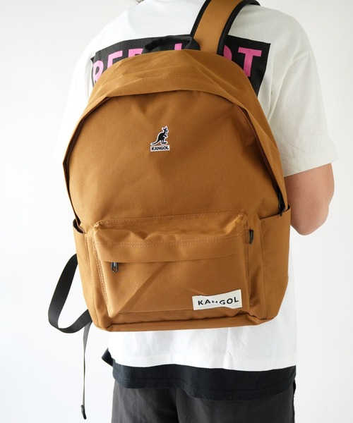 KANGOL（カンゴール）の「【KANGOL/カンゴール】ミニポーチ付き ボックスロゴ シンプル リュック/ バックパック（バックパック/リュック・メンズ・ブラック/グレー/ブラウン・FREE）」の3枚目の写真