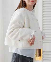 flower | プチフラワージャケット(ノーカラージャケット)