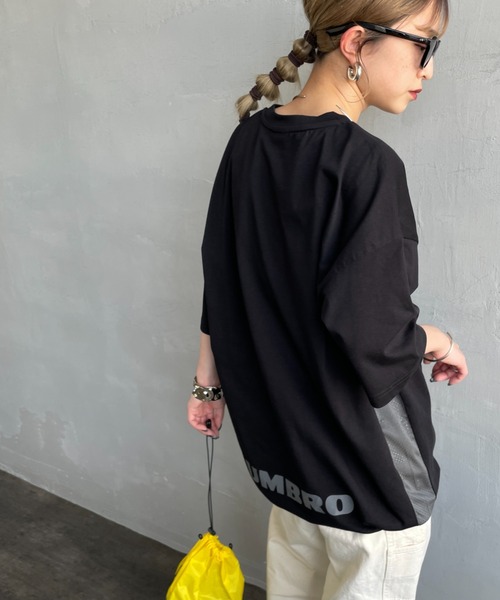 セール】[UMBRO/アンブロ] 別注 ワンポイントロゴ メッシュ切替T