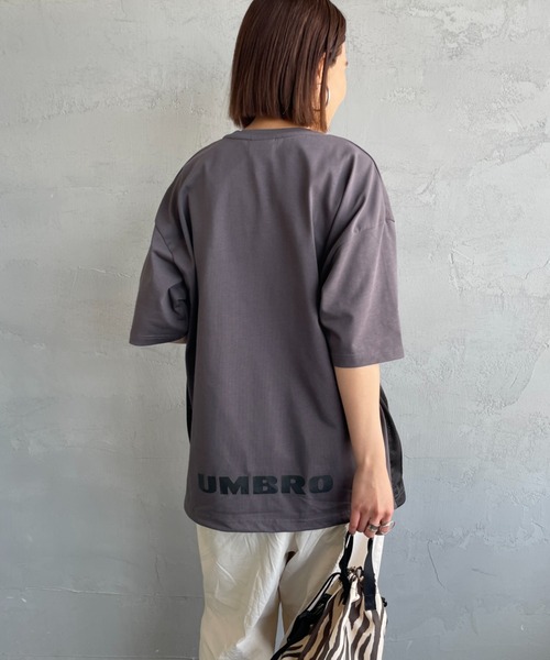 UMBRO（アンブロ）の「[UMBRO/アンブロ] 別注 ワンポイントロゴ メッシュ切替Tシャツ（Tシャツ/カットソー・レディース・ブラック/チャコール/ホワイト・M/S/XL/L）」の9枚目の写真