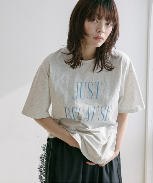 PILIT(ピリット)の「カラフルBIGロゴTee(Tシャツ/カットソー・レディース・ブルー/アイボリー/ピンク/イエロー/オートミール・MEDIUM)」の3枚目の写真