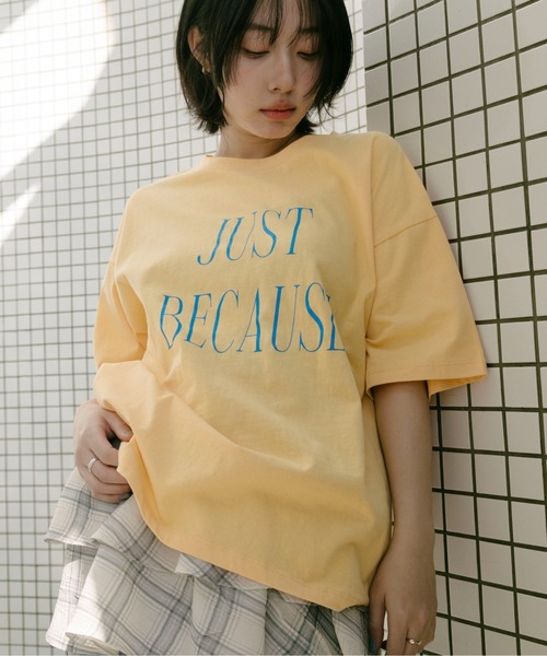 PILIT(ピリット)の「カラフルBIGロゴTee(Tシャツ/カットソー・レディース・ブルー/アイボリー/ピンク/イエロー/オートミール・MEDIUM)」の5枚目の写真