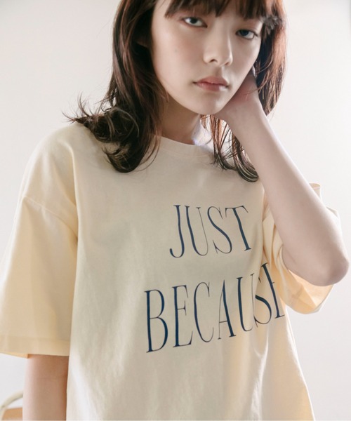 PILIT(ピリット)の「カラフルBIGロゴTee(Tシャツ/カットソー・レディース・ブルー/アイボリー/ピンク/イエロー/オートミール・MEDIUM)」の2枚目の写真