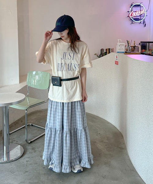 PILIT(ピリット)の「カラフルBIGロゴTee(Tシャツ/カットソー・レディース・ブルー/アイボリー/ピンク/イエロー/オートミール・MEDIUM)」の16枚目の写真