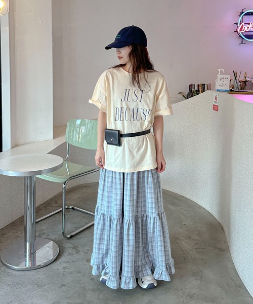 PILIT(ピリット)の「カラフルBIGロゴTee(Tシャツ/カットソー・レディース・ブルー/アイボリー/ピンク/イエロー/オートミール・MEDIUM)」の17枚目の写真