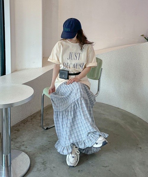 PILIT(ピリット)の「カラフルBIGロゴTee(Tシャツ/カットソー・レディース・ブルー/アイボリー/ピンク/イエロー/オートミール・MEDIUM)」の18枚目の写真