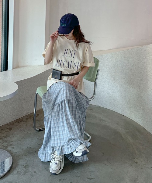 PILIT(ピリット)の「カラフルBIGロゴTee(Tシャツ/カットソー・レディース・ブルー/アイボリー/ピンク/イエロー/オートミール・MEDIUM)」の19枚目の写真