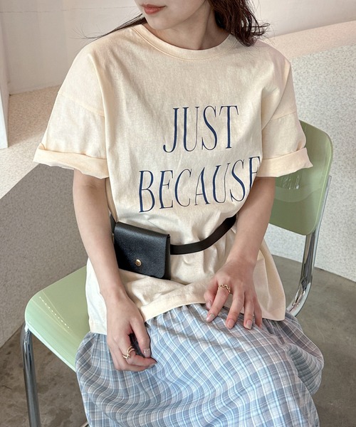 PILIT(ピリット)の「カラフルBIGロゴTee(Tシャツ/カットソー・レディース・ブルー/アイボリー/ピンク/イエロー/オートミール・MEDIUM)」の22枚目の写真