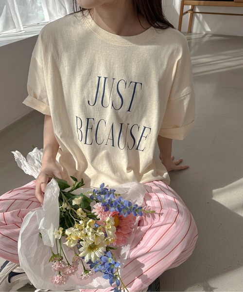 PILIT(ピリット)の「カラフルBIGロゴTee(Tシャツ/カットソー・レディース・ブルー/アイボリー/ピンク/イエロー/オートミール・MEDIUM)」の6枚目の写真