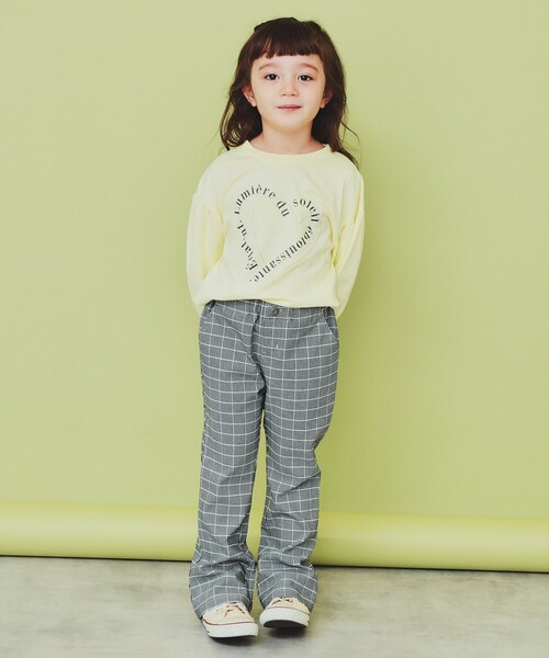 THE SHOP TK (ザ ショップ ティーケー )の「【110-150】ハートロゴパフ袖プルオーバー/洗濯機OK(Tシャツ/カットソー・キッズ・イエロー系その他/ブラック系2/チャコールグレー・11/12/15 /13/14)」の5枚目の写真