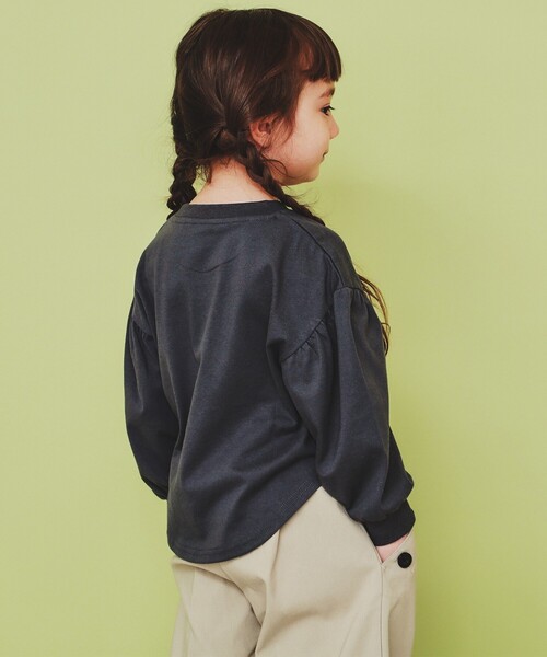 THE SHOP TK (ザ ショップ ティーケー )の「【110-150】ハートロゴパフ袖プルオーバー/洗濯機OK(Tシャツ/カットソー・キッズ・イエロー系その他/ブラック系2/チャコールグレー・11/12/15 /13/14)」の13枚目の写真