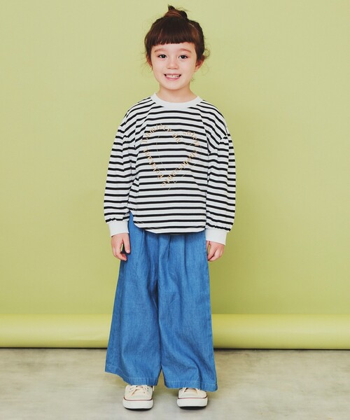 THE SHOP TK (ザ ショップ ティーケー )の「【110-150】ハートロゴパフ袖プルオーバー/洗濯機OK(Tシャツ/カットソー・キッズ・イエロー系その他/ブラック系2/チャコールグレー・11/12/15 /13/14)」の15枚目の写真