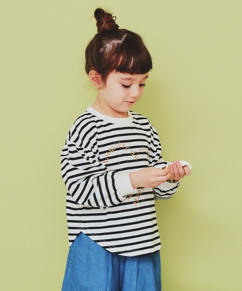 THE SHOP TK (ザ ショップ ティーケー )の「【110-150】ハートロゴパフ袖プルオーバー/洗濯機OK(Tシャツ/カットソー・キッズ・イエロー系その他/ブラック系2/チャコールグレー・11/12/15 /13/14)」の18枚目の写真