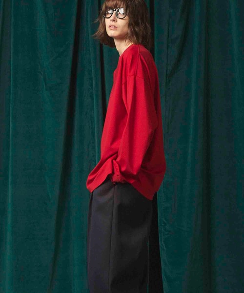 MAISON SPECIAL(メゾンスペシャル)の「《UNISEX》Prime-Over Smashing Light Punch Crew Neck Long Sleeve T-Shirt/プライムオーバースマッシングライトポンチクルーネックロングスリーブティーシャツ【MAISON SPECIAL/メゾンスペシャル】(Tシャツ/カットソー・メンズ・ブラック/グレイッシュベージュ/チャコールグレー/ホワイト/レッド・0/1/2)」の16枚目の写真