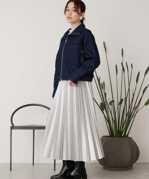 Edit Sheen（エディットシーン）の「ショートスタンドブルゾン（ブルゾン・レディース・インディゴブルー・M）」の7枚目の写真