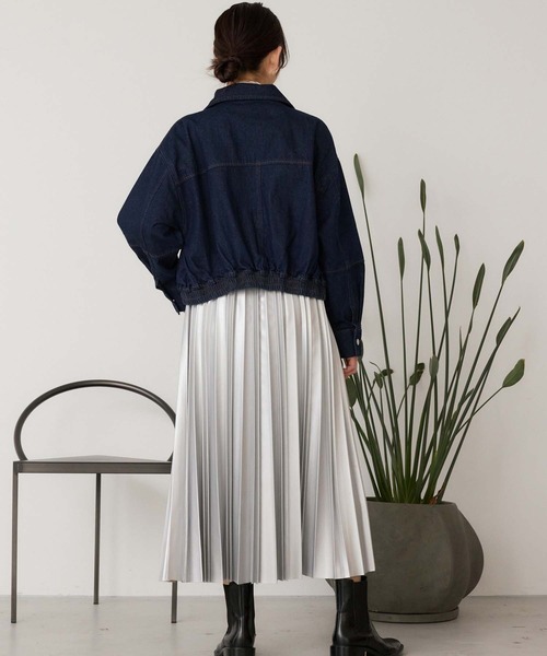 Edit Sheen（エディットシーン）の「ショートスタンドブルゾン（ブルゾン・レディース・インディゴブルー・M）」の8枚目の写真