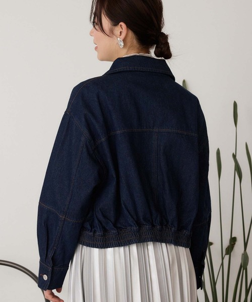 Edit Sheen（エディットシーン）の「ショートスタンドブルゾン（ブルゾン・レディース・インディゴブルー・M）」の5枚目の写真