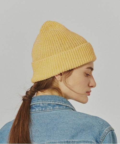 Chapeau d' O(シャポードオー)の「Chapeau d' O LiLi Knit Watch / シャポードオー(ニットキャップ/ビーニー・レディース・ブラック/イエロー/ライトベージュ・FREE)」の6枚目の写真