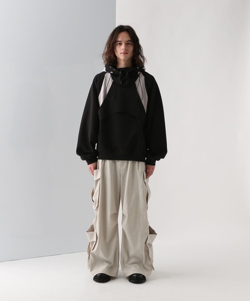 HARE(ハレ)の「ポンチキリカエデザインパーカー(HARE)(パーカー・メンズ・グレー/ブラック・FREE)」の3枚目の写真