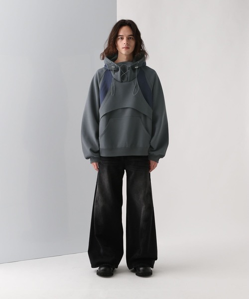 HARE(ハレ)の「ポンチキリカエデザインパーカー(HARE)(パーカー・メンズ・グレー/ブラック・FREE)」の8枚目の写真