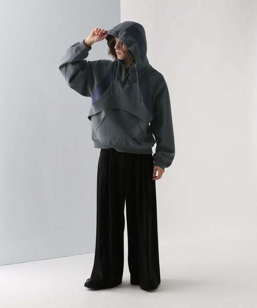 HARE(ハレ)の「ポンチキリカエデザインパーカー(HARE)(パーカー・メンズ・グレー/ブラック・FREE)」の13枚目の写真