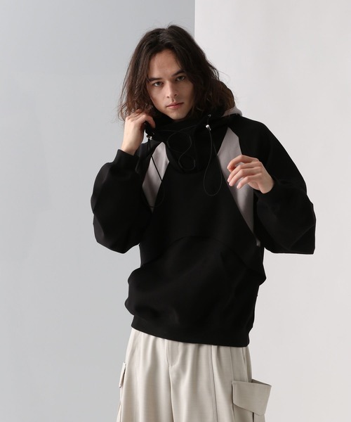 HARE(ハレ)の「ポンチキリカエデザインパーカー(HARE)(パーカー・メンズ・グレー/ブラック・FREE)」の14枚目の写真