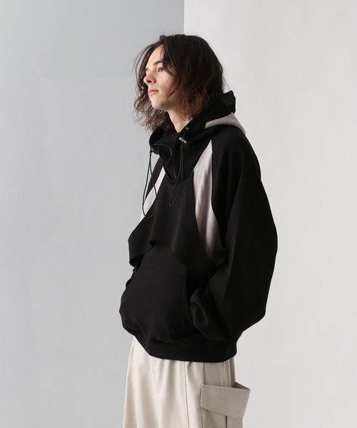 HARE(ハレ)の「ポンチキリカエデザインパーカー(HARE)(パーカー・メンズ・グレー/ブラック・FREE)」の15枚目の写真