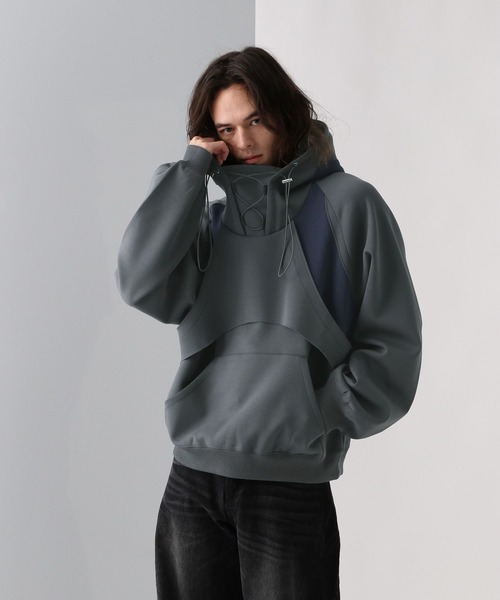 HARE(ハレ)の「ポンチキリカエデザインパーカー(HARE)(パーカー・メンズ・グレー/ブラック・FREE)」の16枚目の写真