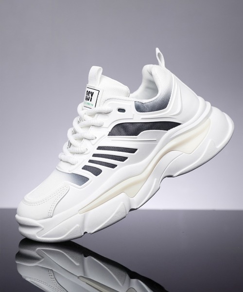 セール】ボリュームソール 厚底 トレーニングスニーカー レースアップ