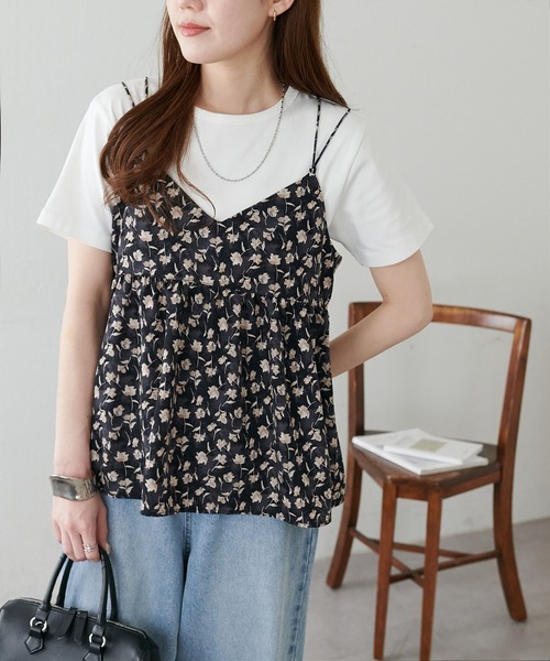 DISCOAT（ディスコート）の「コンパクトTシャツ（Tシャツ/カットソー・レディース・ベージュ/サックスブルー/ホワイト×ブラック/ブラック/オフホワイト/チャコールグレー・LARGE/MEDIUM）」の20枚目の写真