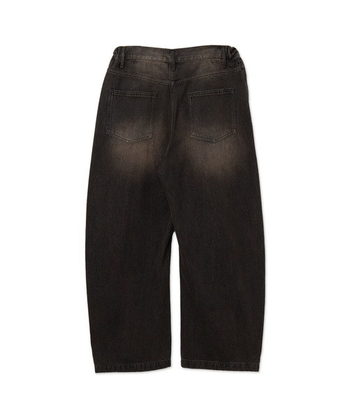 WEGO（ウィゴー）の「WEGO/イージーバレルレッグデニムパンツ（デニムパンツ・メンズ・スカイブルー/ブラック系3・SMALL/LARGE/MEDIUM）」の5枚目の写真