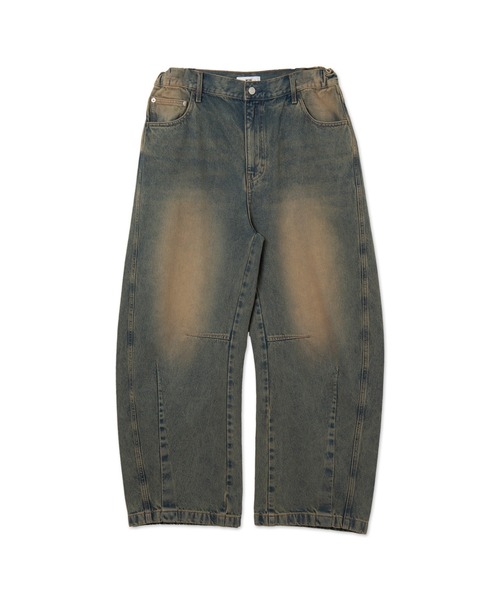 WEGO（ウィゴー）の「WEGO/イージーバレルレッグデニムパンツ（デニムパンツ・メンズ・スカイブルー/ブラック系3・SMALL/LARGE/MEDIUM）」の3枚目の写真