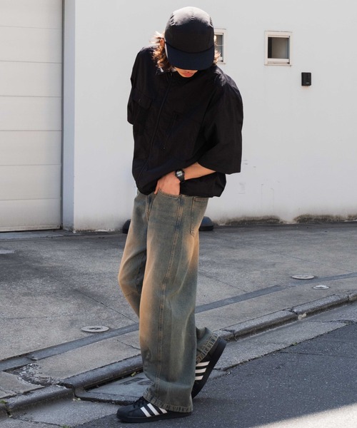 WEGO（ウィゴー）の「WEGO/イージーバレルレッグデニムパンツ（デニムパンツ・メンズ・スカイブルー/ブラック系3・SMALL/LARGE/MEDIUM）」の22枚目の写真