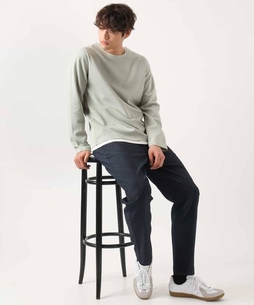 a.v.v(アーヴェヴェ)の「【イージーケア】スマートシャンブレーテーパードパンツ(スマートシリーズ)セットアップ可(その他パンツ・メンズ・チャコールグレー/ネイビー・46/48/44/50)」の18枚目の写真