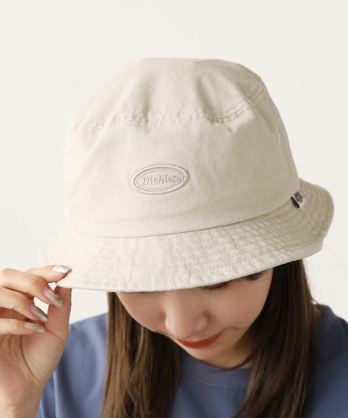 Dickies(ディッキーズ)の「Dickies/ディッキーズ EX PIGMENT CALIF WAPPEN BUCKET HAT バケットハット(ハット・メンズ・アイボリー/ブラウン/ブルー/ブラック/グリーン・FREE)」の2枚目の写真